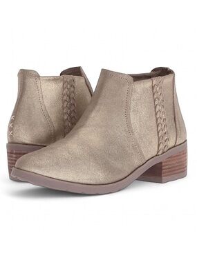 REEF Metallic Leather Voyage Ankle Boot Size 7.5